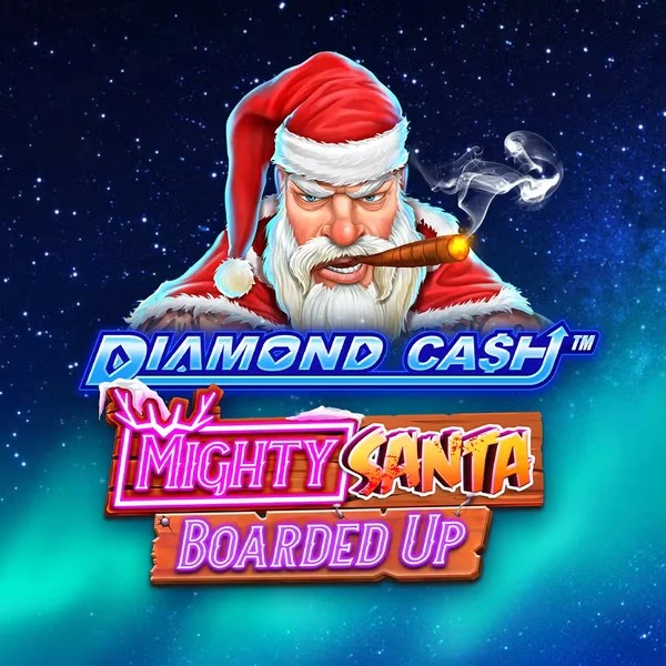 Diamond Cash Mighty Santa Boarded Up logo by Greentube at Spinjo Casino