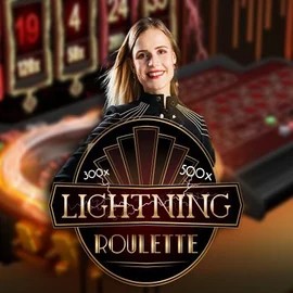 Lightning Roulette slot icon by Evolution, available at Spinjo Casino