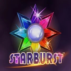 Official Slots logo: Starburst by NetEnt at Spinjo Casino