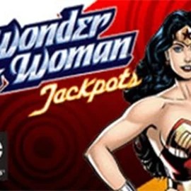 Wonder Woman Jackpots slot logo by Amaya at Spinjo Casino